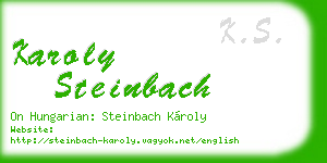 karoly steinbach business card