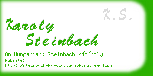 karoly steinbach business card